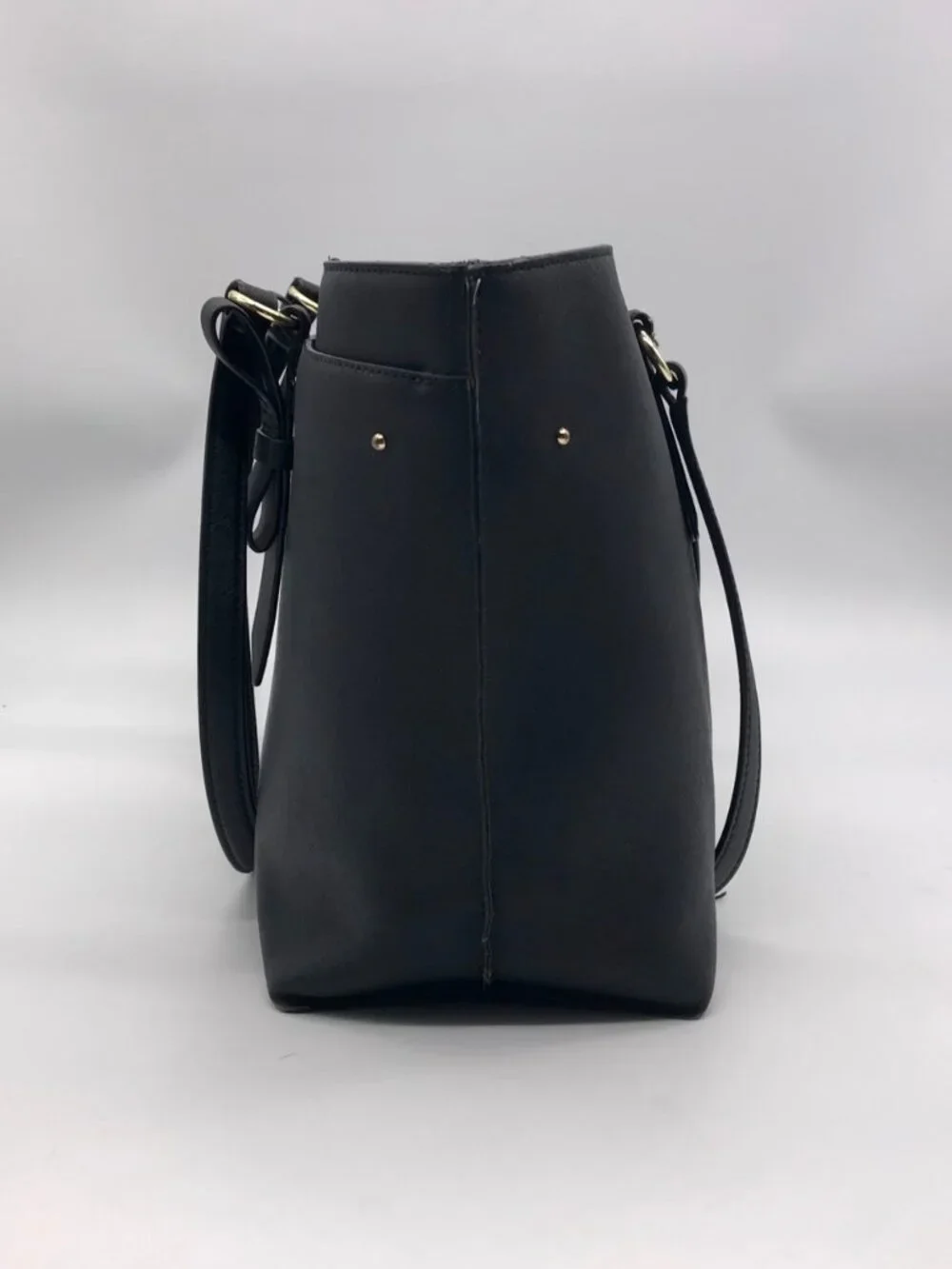 Karl Lagerfeld Black Leather Flurete Tote Bag_3